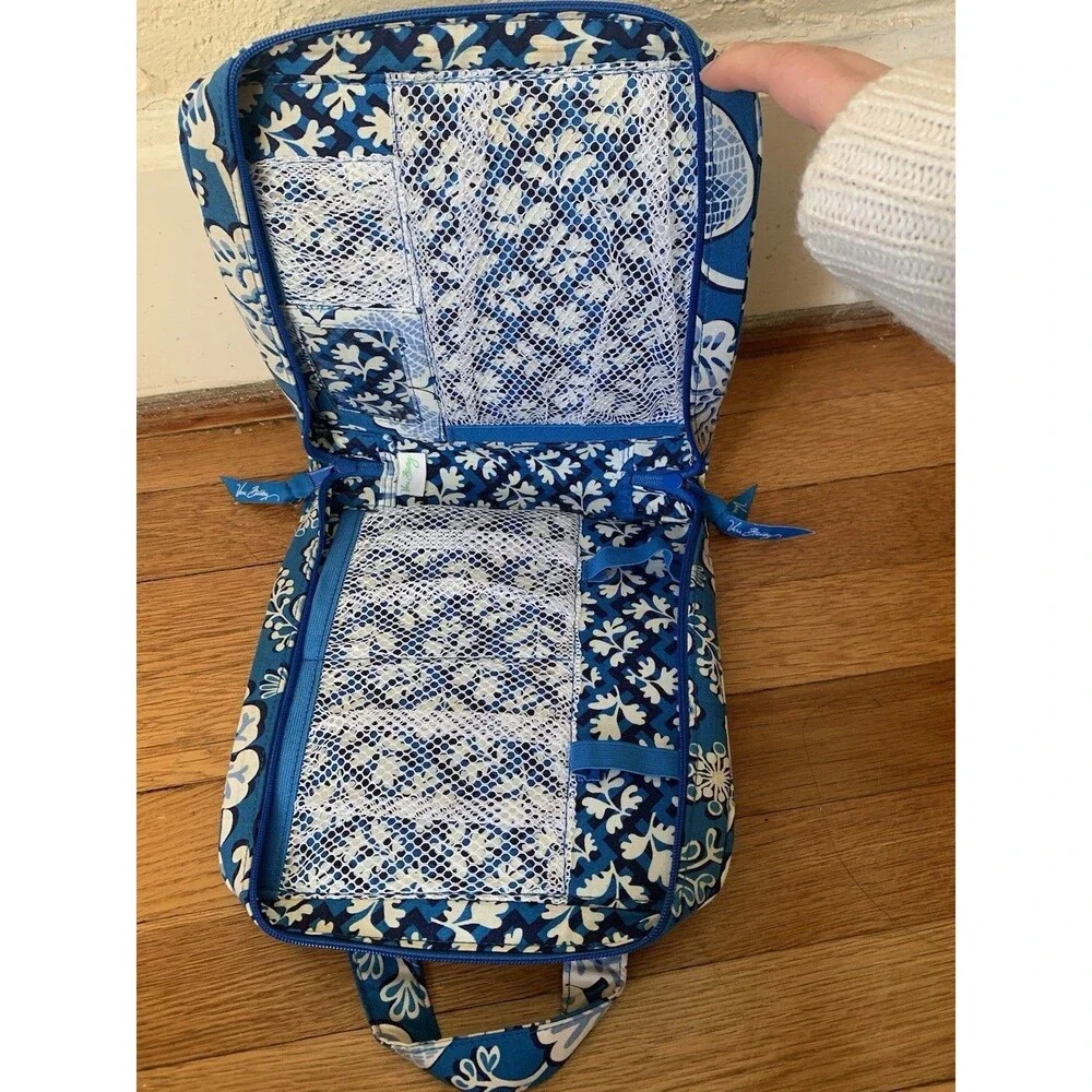 Vera Bradley Toiletry & Makeup Bags – Blue Lagoon & Bali Gold – Retired Prints